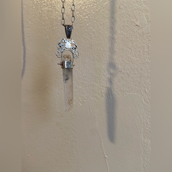 Vintage rose quartz pendant - Picture 2 of 4